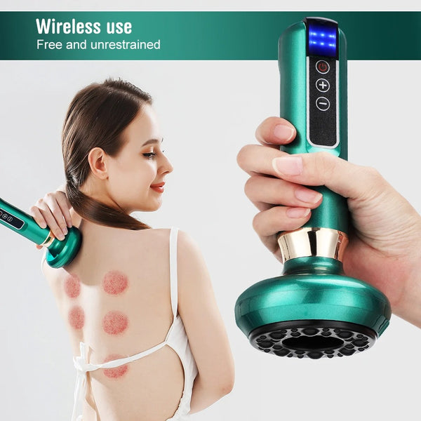 Electric Cupping Massager – Vacuum Suction Gua Sha with Infrared Heat for Anti-Cellulite & Body Slimming Therapy