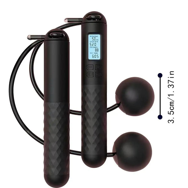 Weighted Cordless Jump Rope with Counter – Smart Fitness Skipping Rope for Home Workouts