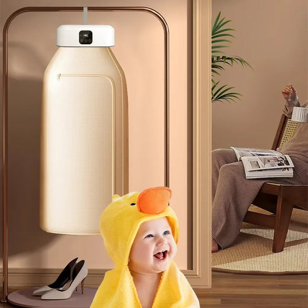 Portable Electric Clothes Dryer with Remote Control – Fast Drying & Compact Laundry Solution