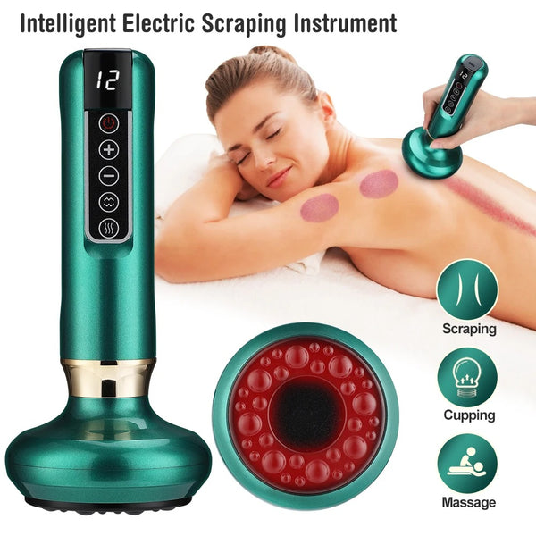 Electric Cupping Massager – Vacuum Suction Gua Sha with Infrared Heat for Anti-Cellulite & Body Slimming Therapy