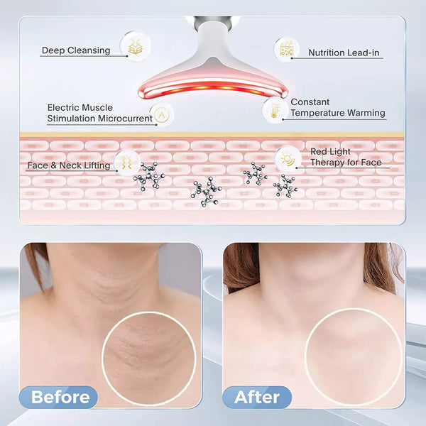 7-in-1 EMS Face & Neck Massager - Skin Tightening & Lifting Device