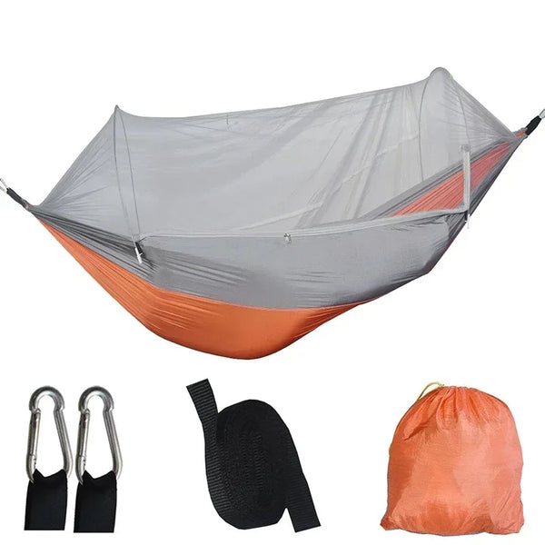 2-Person Camping Hammock with Mosquito Net and Portable Travel Bag