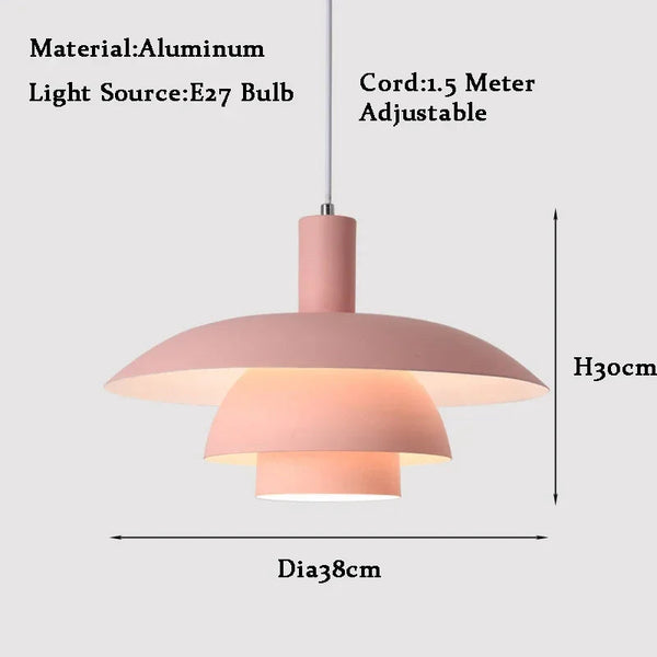 Mid Century Modern Pendant Light with Gradient Colors