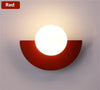 LED Wall Sconce with Round Plastic Ball Lampshade – Modern Wall Light for Bedroom and Corridor