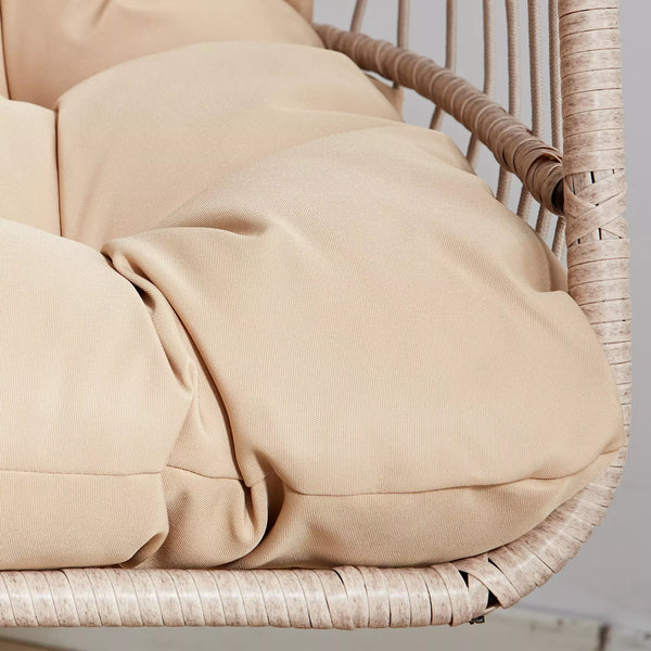 Premium Hanging Egg Chair – Rattan Swing Hammock with Cushions for Indoor & Outdoor Use