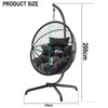 Premium Hanging Egg Chair – Rattan Swing Hammock with Cushions for Indoor & Outdoor Use