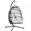 Premium Hanging Egg Chair – Rattan Swing Hammock with Cushions for Indoor & Outdoor Use