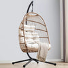 Premium Hanging Egg Chair – Rattan Swing Hammock with Cushions for Indoor & Outdoor Use