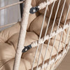 Premium Hanging Egg Chair – Rattan Swing Hammock with Cushions for Indoor & Outdoor Use