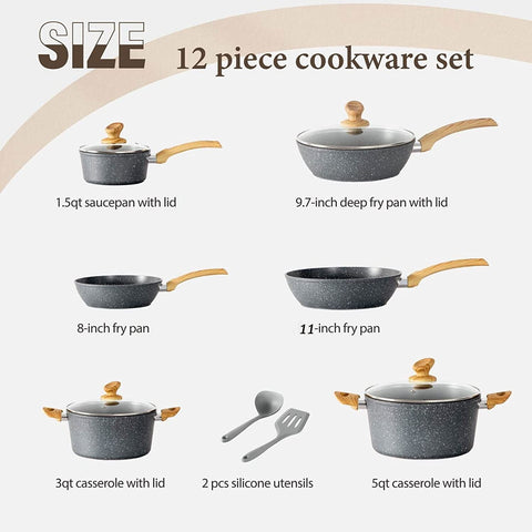 12-Piece Nonstick Cookware Set