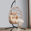 Premium Hanging Egg Chair – Rattan Swing Hammock with Cushions for Indoor & Outdoor Use