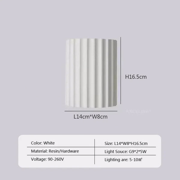 Modern LED Wall Sconce – Stylish Resin Wall Lamp for Living Room and Hallway
