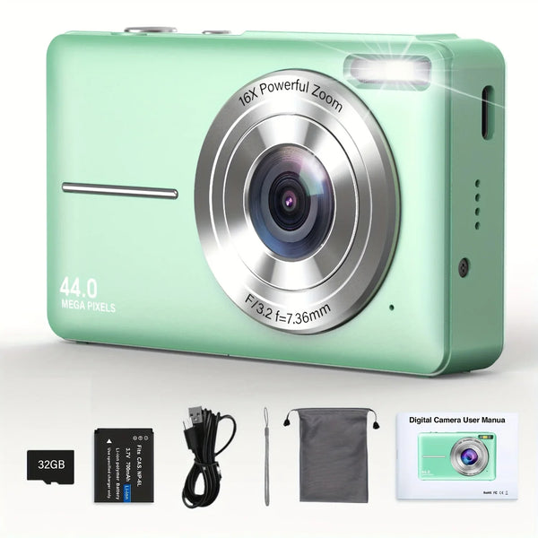 44MP HD Digital Camera with 16X Zoom and Full HD Video Recording