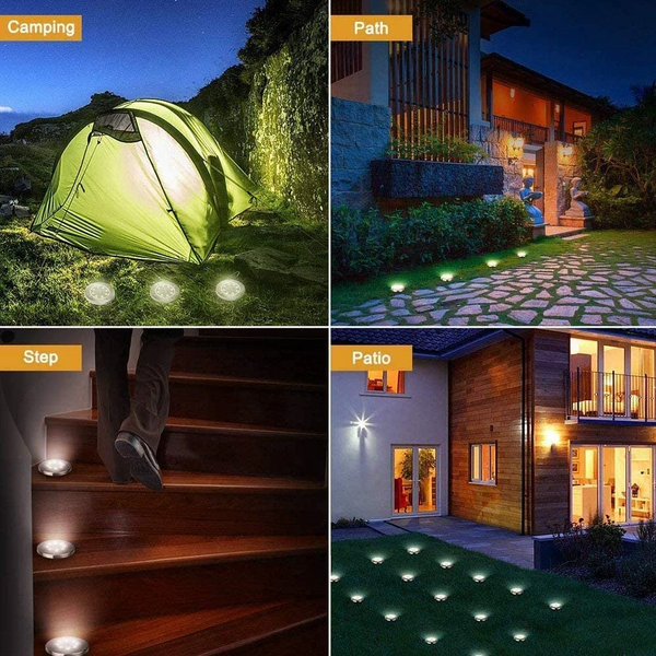 12 Led Solar Ground Lights Outdoor Waterproof