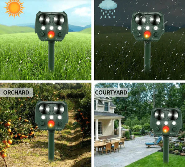 Outdoor Solar Ultrasonic Animal Repeller