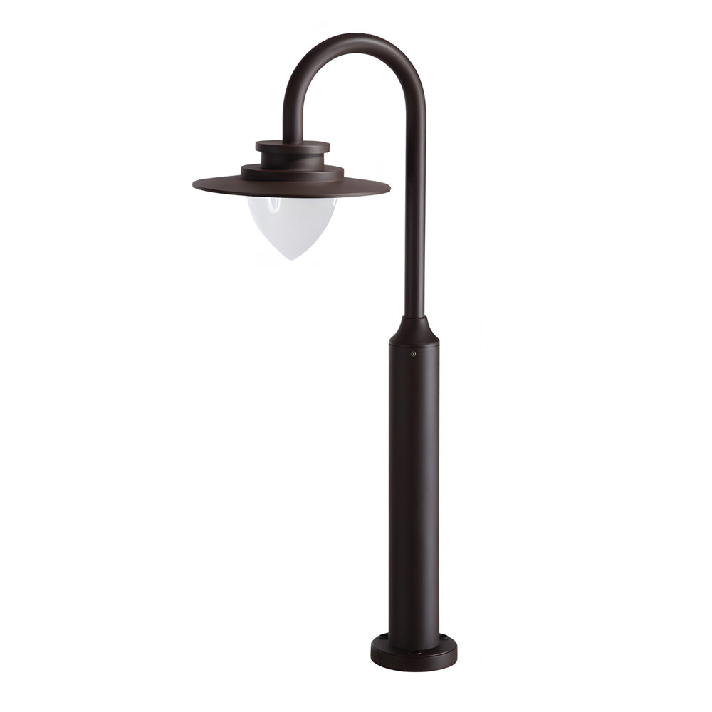Minimalist Nordic Arc Arm LED Lawn Lamp Durable Outdoor Post Lighting