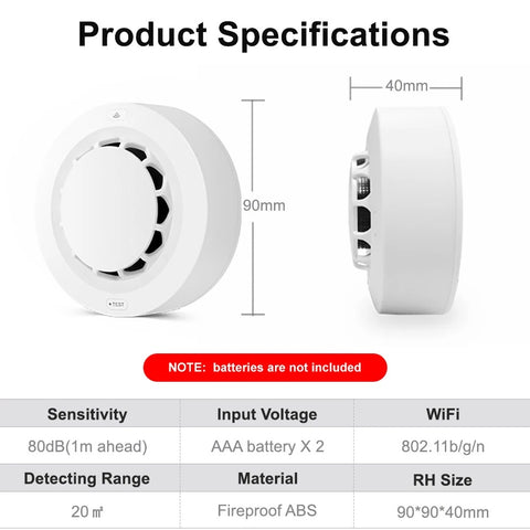 WiFi Smoke Detector for Home Kitchen Security