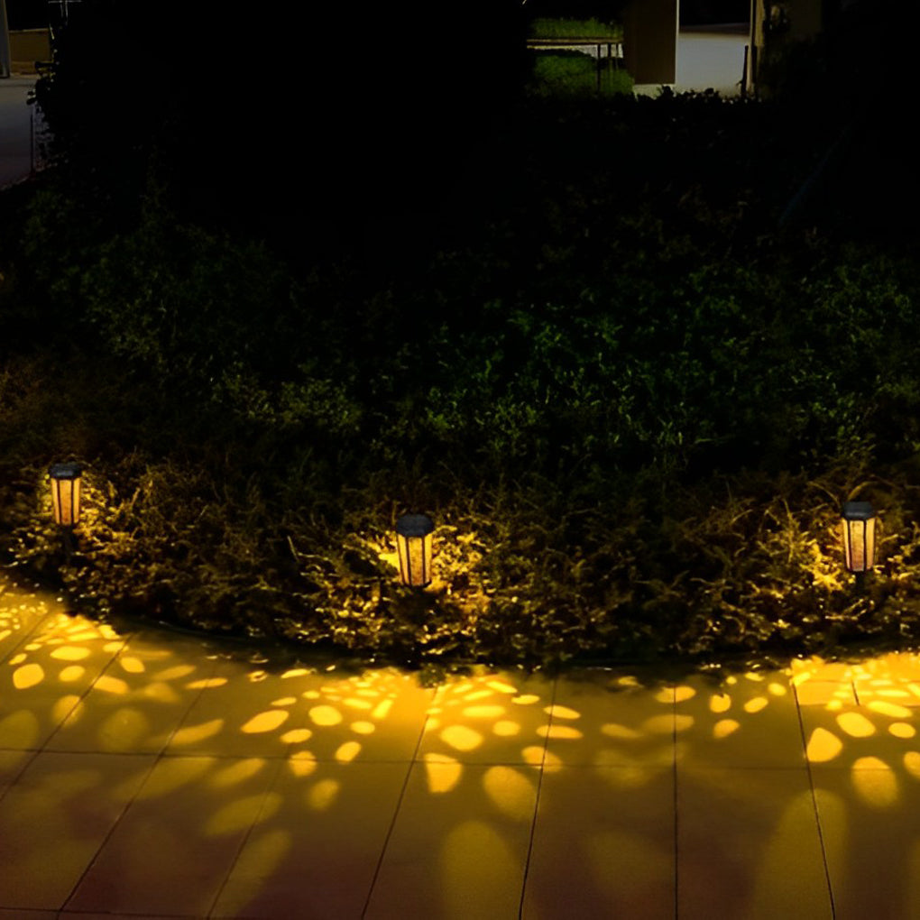 Solar Garden Stake Lights RGB Color Changing LED Hexagon Outdoor Lawn Landscape Lamp