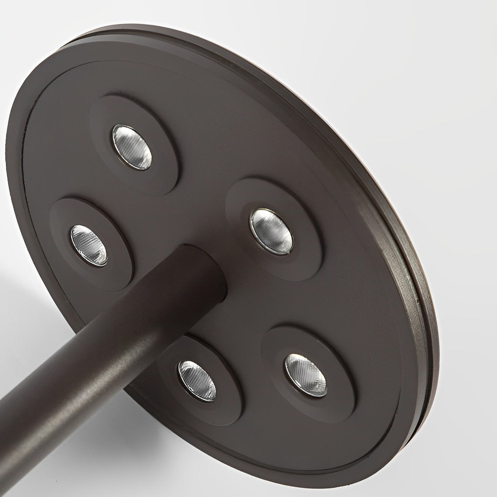 Outdoor LED Mushroom Pathway Light Brown Aluminum Industrial Garden Lawn Warm White Lamp