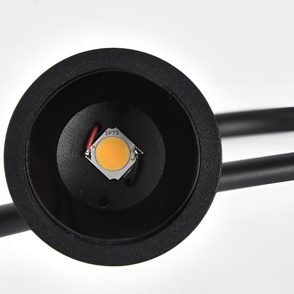 Outdoor LED Gooseneck Pathway Light Black Aluminum Modern Garden Lawn Park Stake Lamp