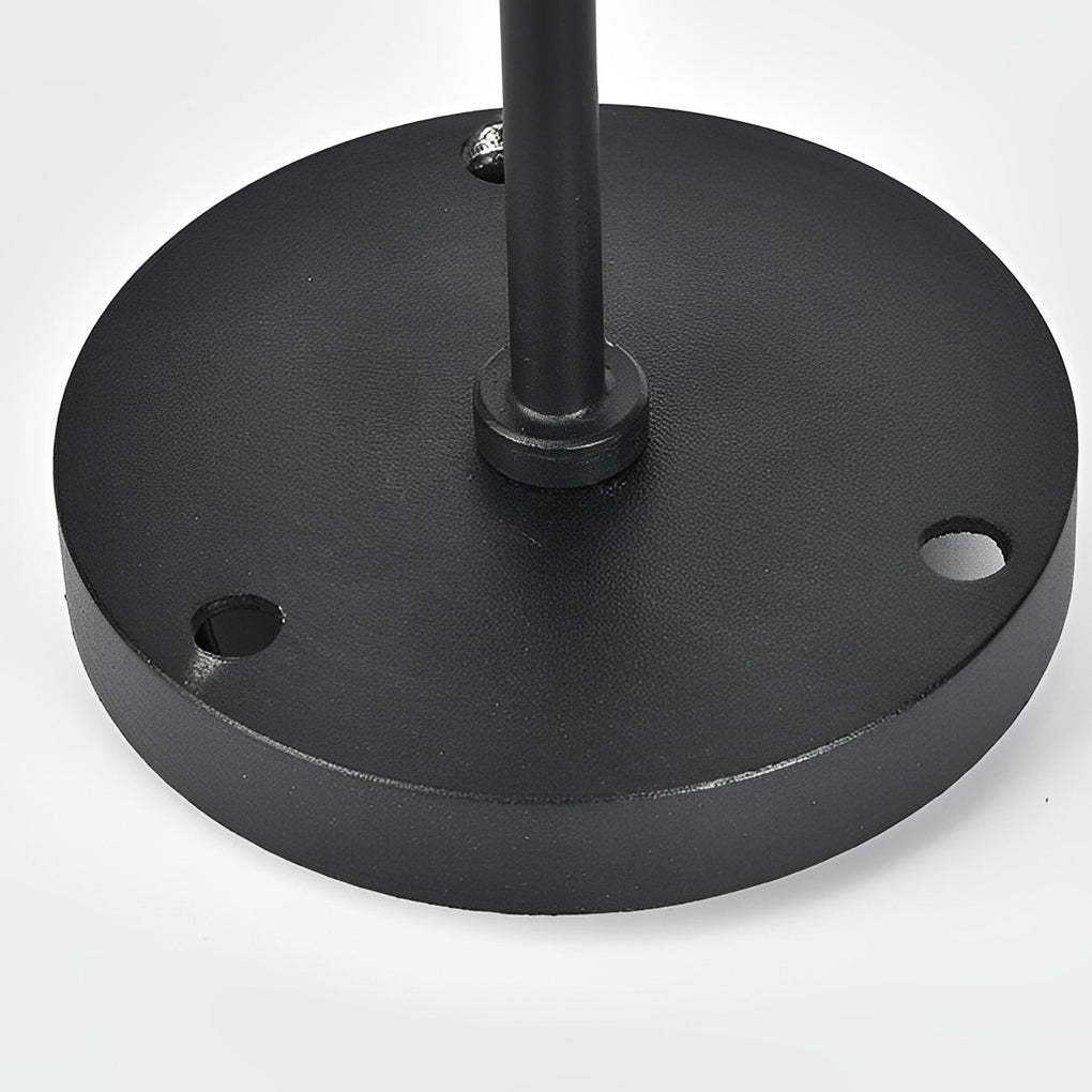 Outdoor LED Gooseneck Pathway Light Black Aluminum Modern Garden Lawn Park Stake Lamp