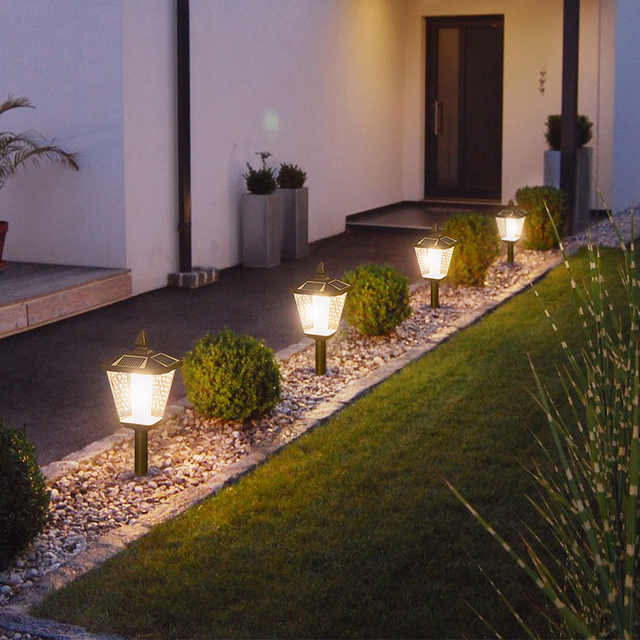 Pathway Light Solar LED Outdoor Waterproof Garden Lawn Stake Lighting Adjustable Height