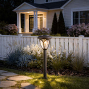 2-PCS Cheap Solar Lawn Lights Modern Black Smart LED Lights