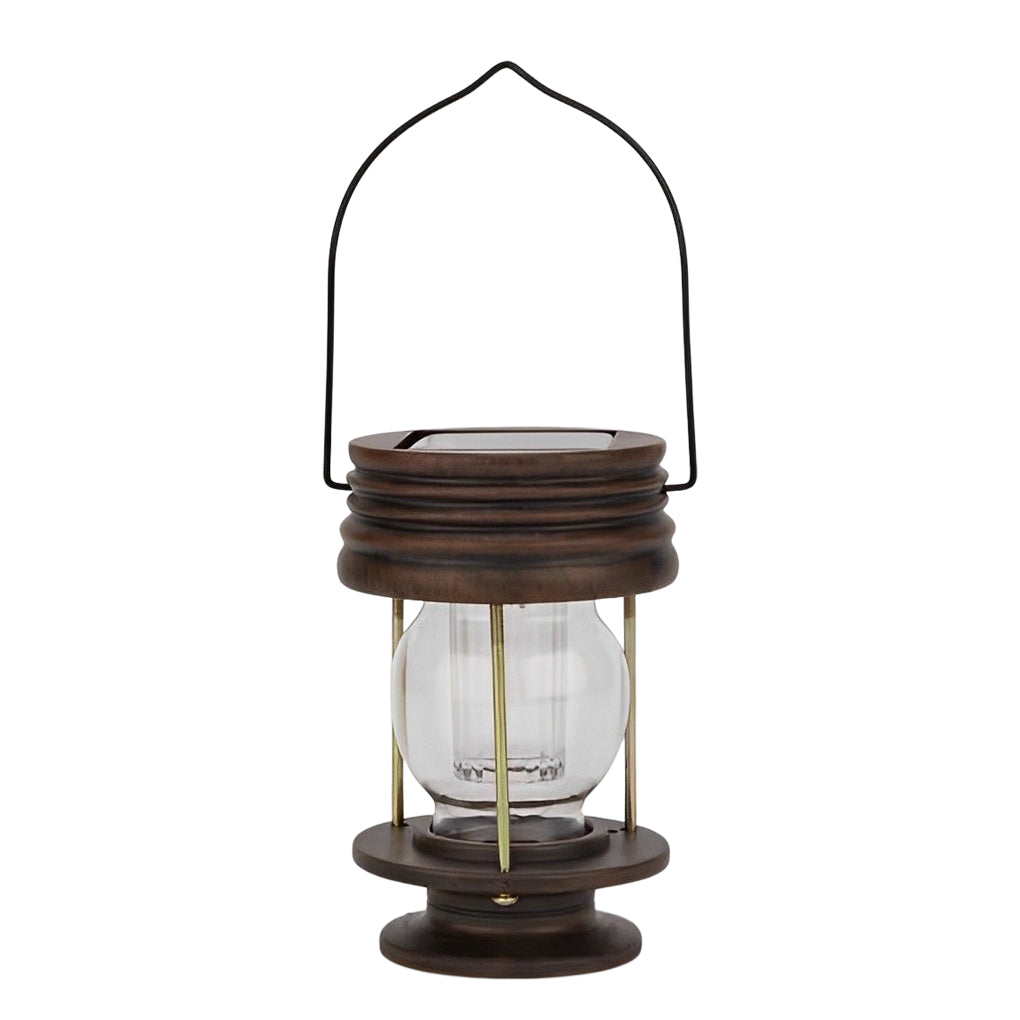 Solar Lantern Outdoor Lights Retro LED Warm White Garden Patio Porch Fence Hanging Lamp