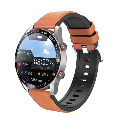 Waterproof Men's Bluetooth Smartwatch with ECG, PPG, Heart Rate & Oxygen Monitor