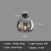 Modern Nordic Ceiling Lamp with Cognac Glass Shade – LED Ceiling Lights for Dining Room and Living Spaces