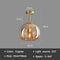 Modern Nordic Ceiling Lamp with Cognac Glass Shade – LED Ceiling Lights for Dining Room and Living Spaces