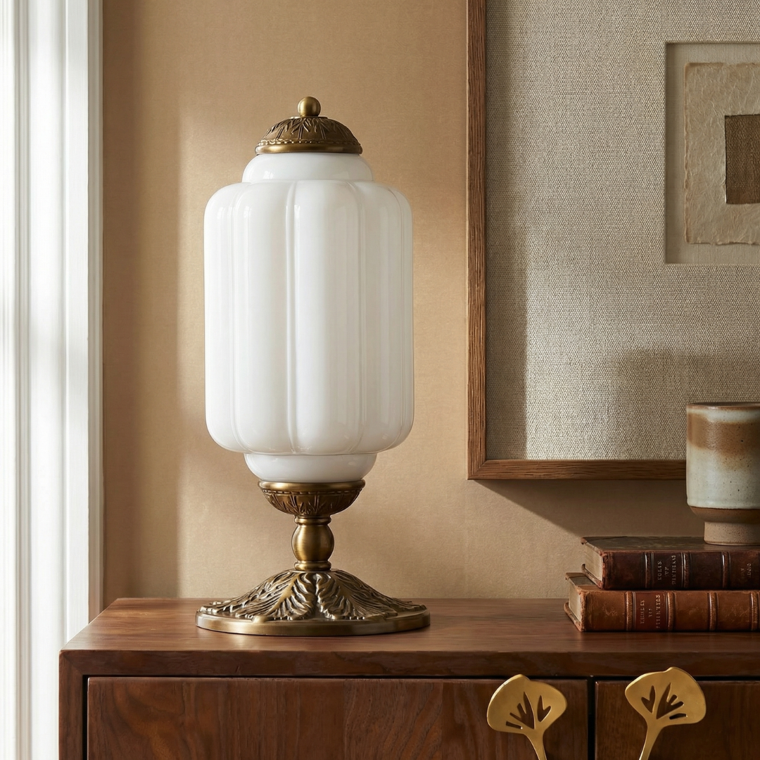 Camelie Vintage Glass Table Lamp