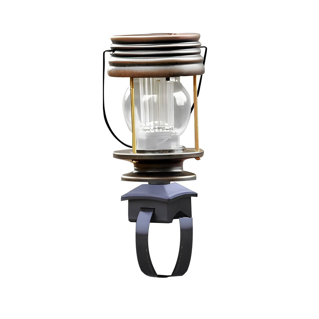 Solar Lantern Outdoor Lights Retro LED Warm White Garden Patio Porch Fence Hanging Lamp