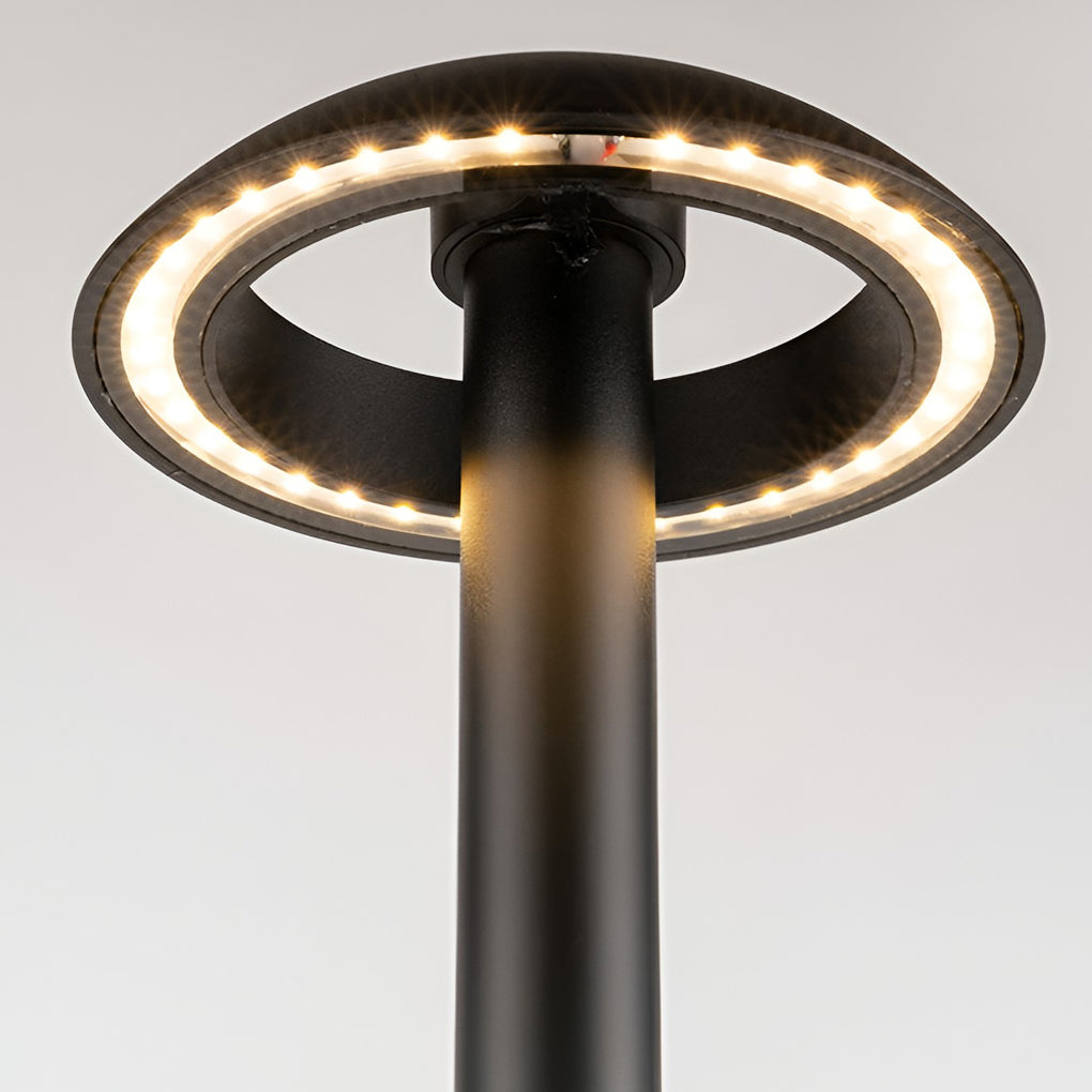 Outdoor LED Mushroom Path Light Black Aluminum Garden Landscape Warm White Lawn Lamp