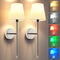 2 Wireless Wall Lights - Battery Operated Wall Sconce