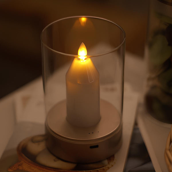 Rechargeable Candle Glow – Flameless Ambient Light with Soothing Warm Flicker