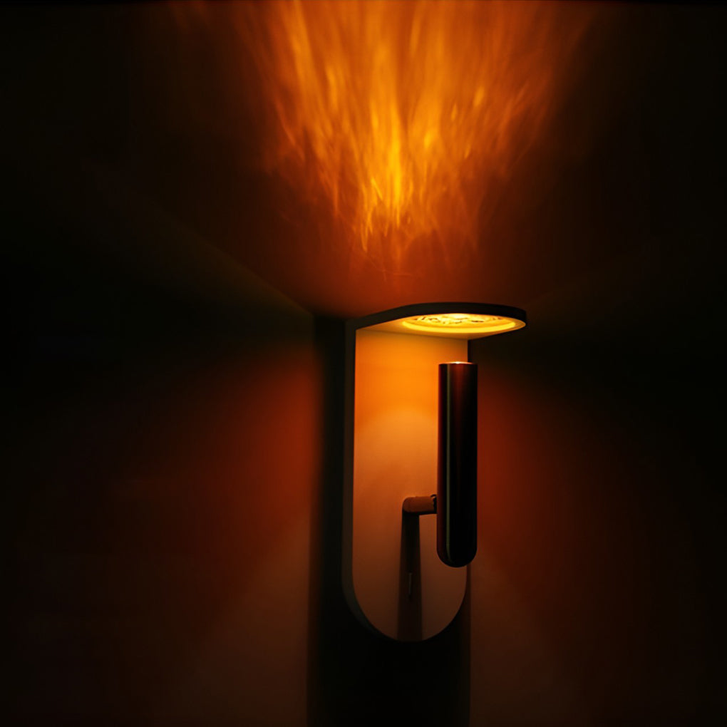 Modern LED Flame Effect Wall Sconce Adjustable Indoor Light