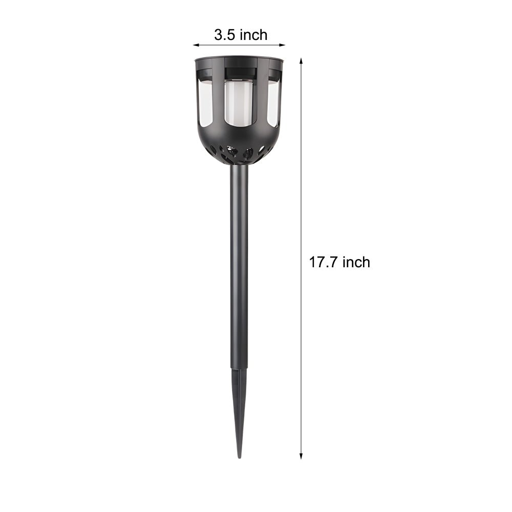 Solar Pathway Lights Set of 4 Black LED RGB Color Changing Outdoor Garden Lawn Stake