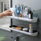 Wall-Mounted Shampoo Storage Rack – No-Drill Bathroom Shelf with Towel Bar & Shower Organizer