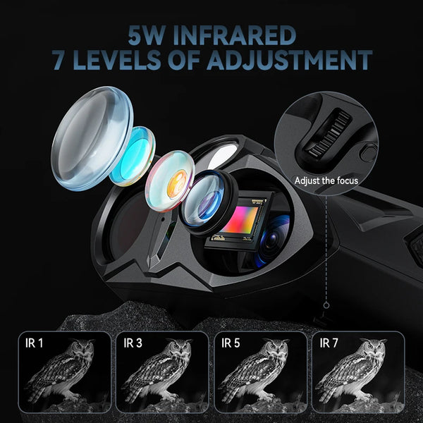 4K Night Vision Binoculars with 10X Digital Zoom & Tactical Light - Enhanced Clarity for Night Adventures 1