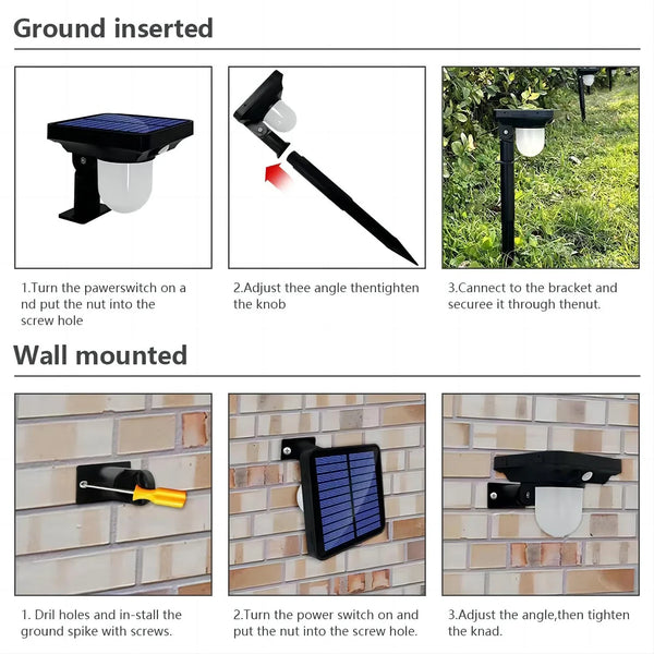 Solar Spot Lights with Motion Sensor – Waterproof Motion Activated Outdoor Light for Garden and Pathway Lighting
