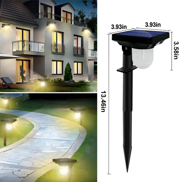 Solar Spot Lights with Motion Sensor – Waterproof Motion Activated Outdoor Light for Garden and Pathway Lighting