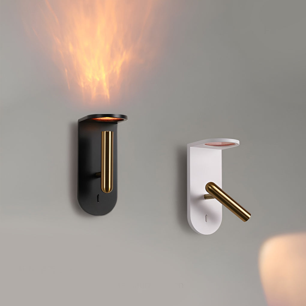 Modern LED Flame Effect Wall Sconce Adjustable Indoor Light