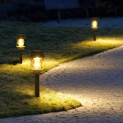 Solar Lantern Outdoor Lights Retro LED Warm White Garden Patio Porch Fence Hanging Lamp