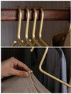 5 pcs Solid Matte Gold/Silver Clothes Coat Hanger │ Seamless Metal Wardrobe Organizer