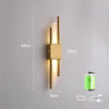 LED Staggered Wireless Wall Sconce – Usb Rechargeable Indoor Lighting for Modern Home Decor