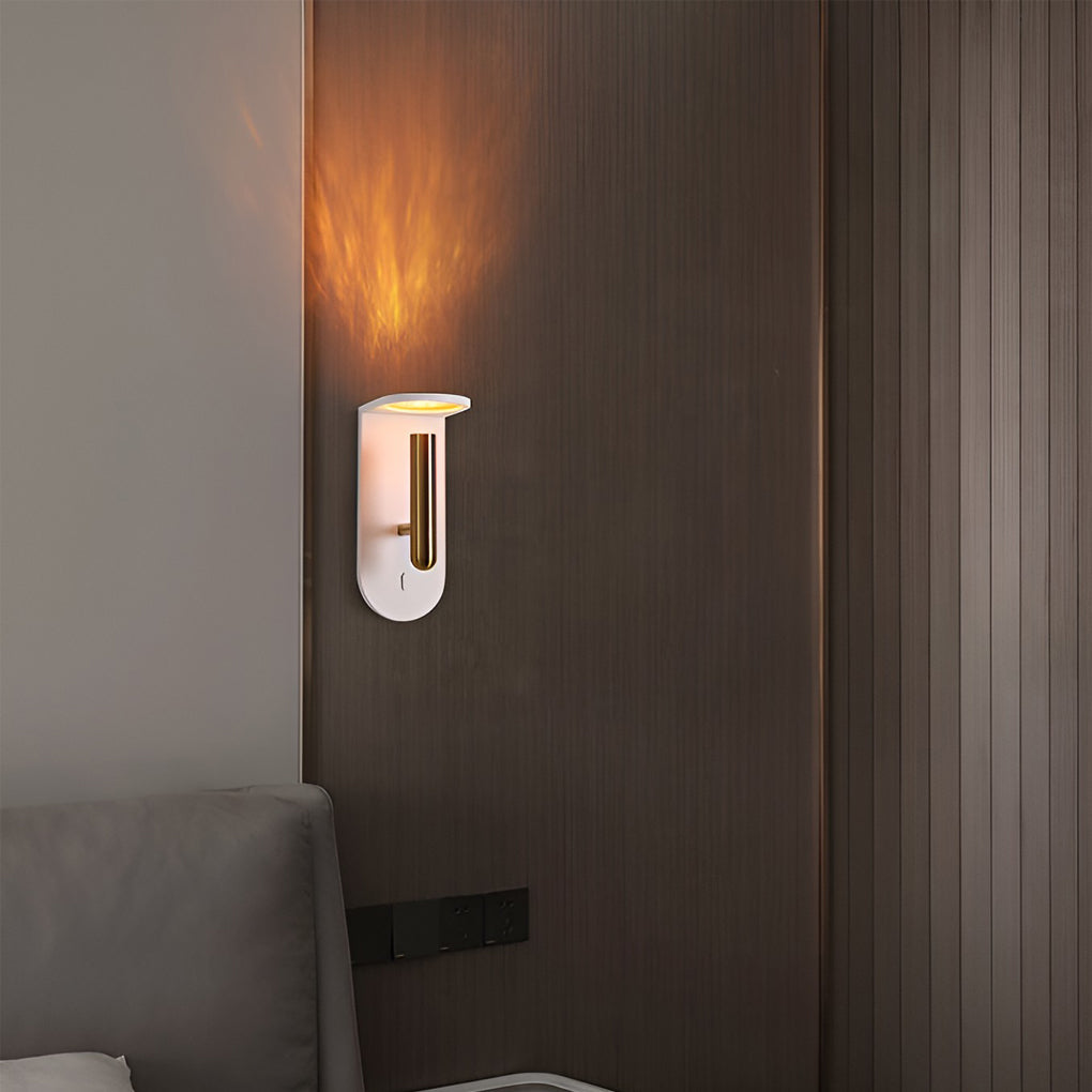Modern LED Flame Effect Wall Sconce Adjustable Indoor Light