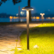 Outdoor LED Mushroom Path Light Black Aluminum Garden Landscape Warm White Lawn Lamp