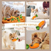 Interactive Plush Carrot Dog Toy- Carrot Snuffle Mat for Dogs