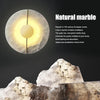 Modern Marble Wall Lamp Sconce with LED – Elegant Gold Copper Finish for Living Room and Bedroom